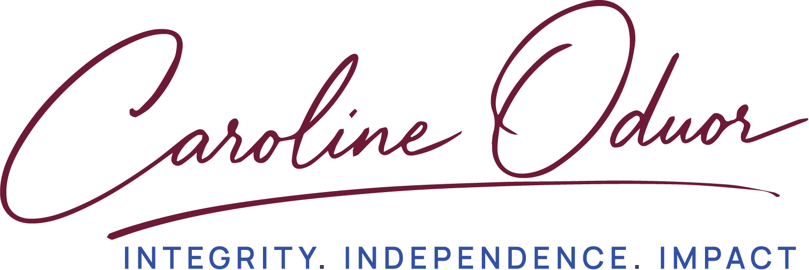 Caroline Oduor — Integrity. Independence. Impact