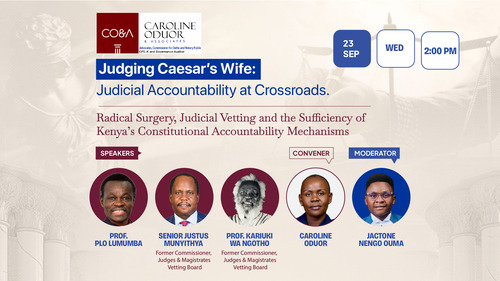 Judging Caesar's Wife: Judicial Accountability at Crossroads webinar poster